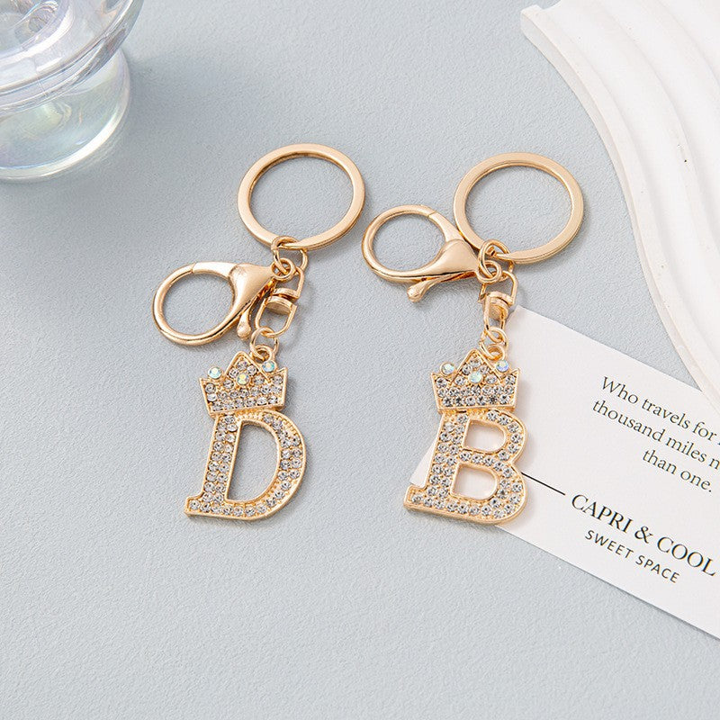 Wholesale Creative Diamond Crown Alloy Keychain