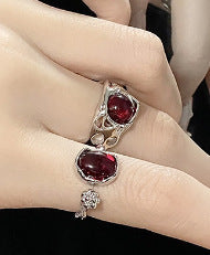 Wholesale  Moonstone Inlay Ring Light Luxury  Ring