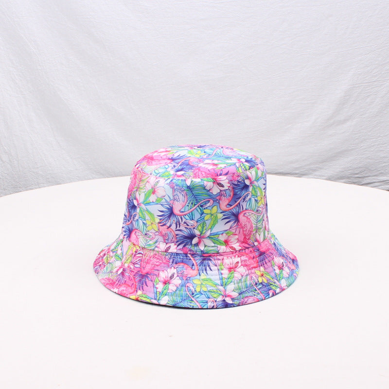 Wholesale  Double-sided Fisherman Hat  Printed Basin Hat Bucket Hat