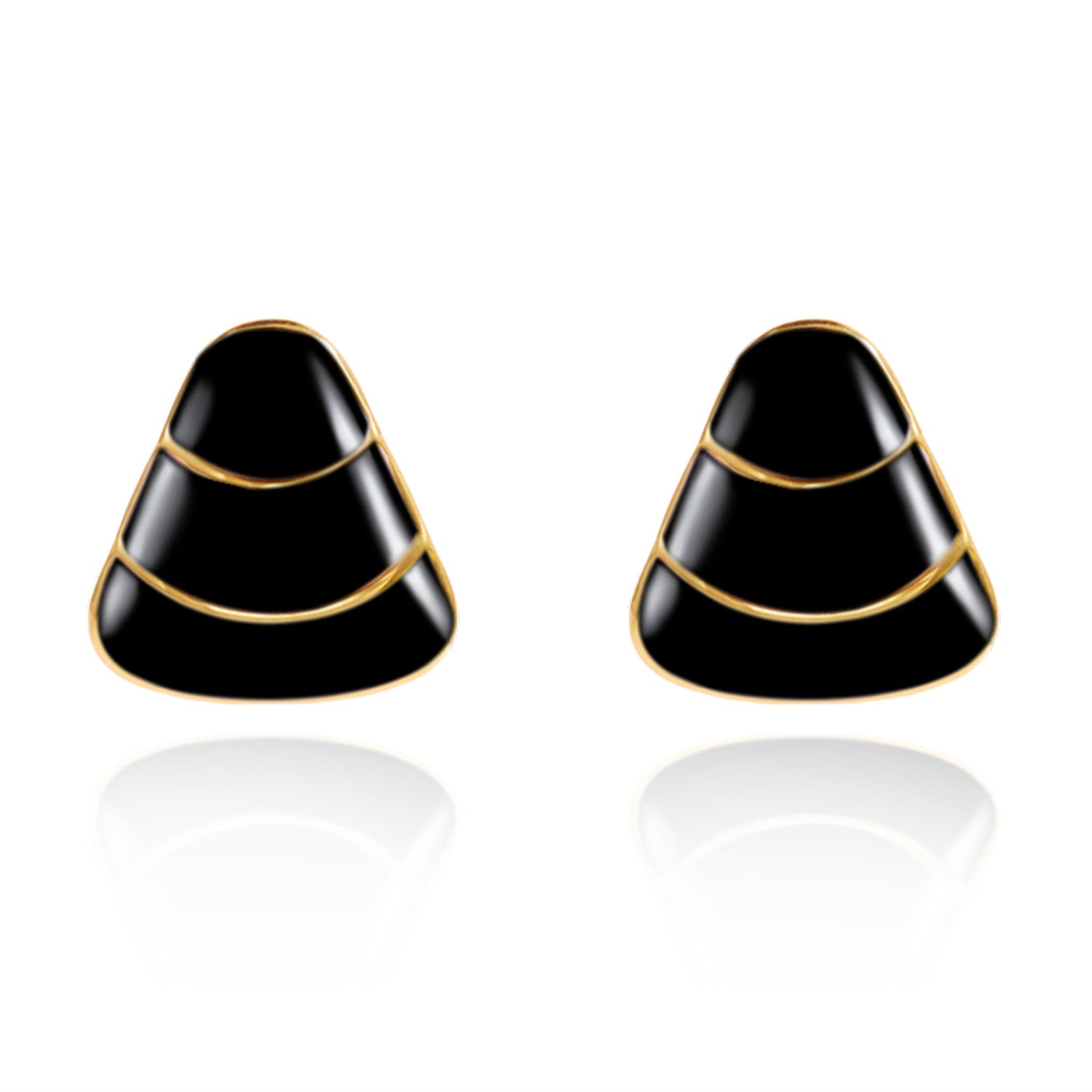 Wholesale  Colorful Oil-Dropping Stainless Steel Triangle Earrings