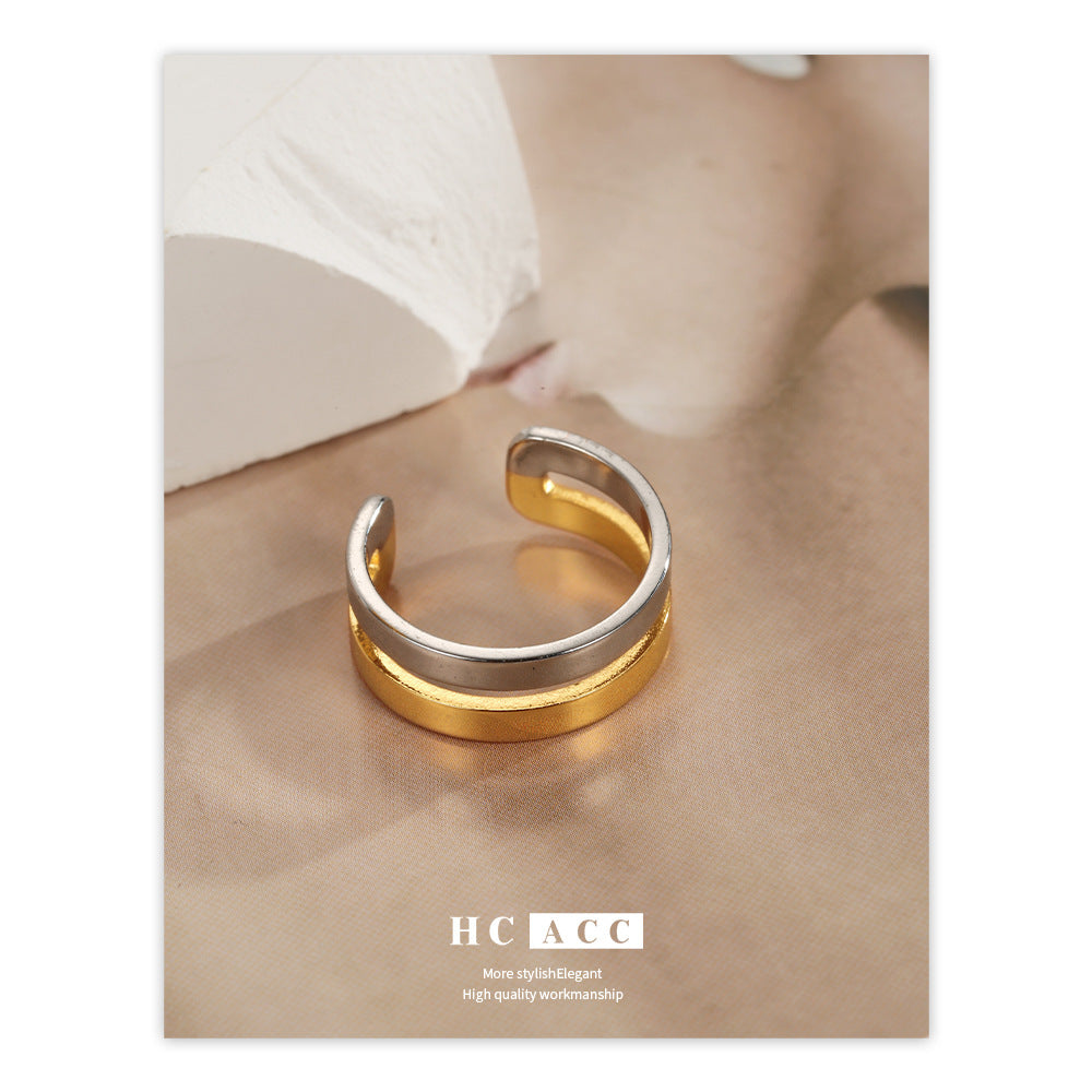 Anello semplice di senso di nicchia freddo per coppie all'ingrosso all-match