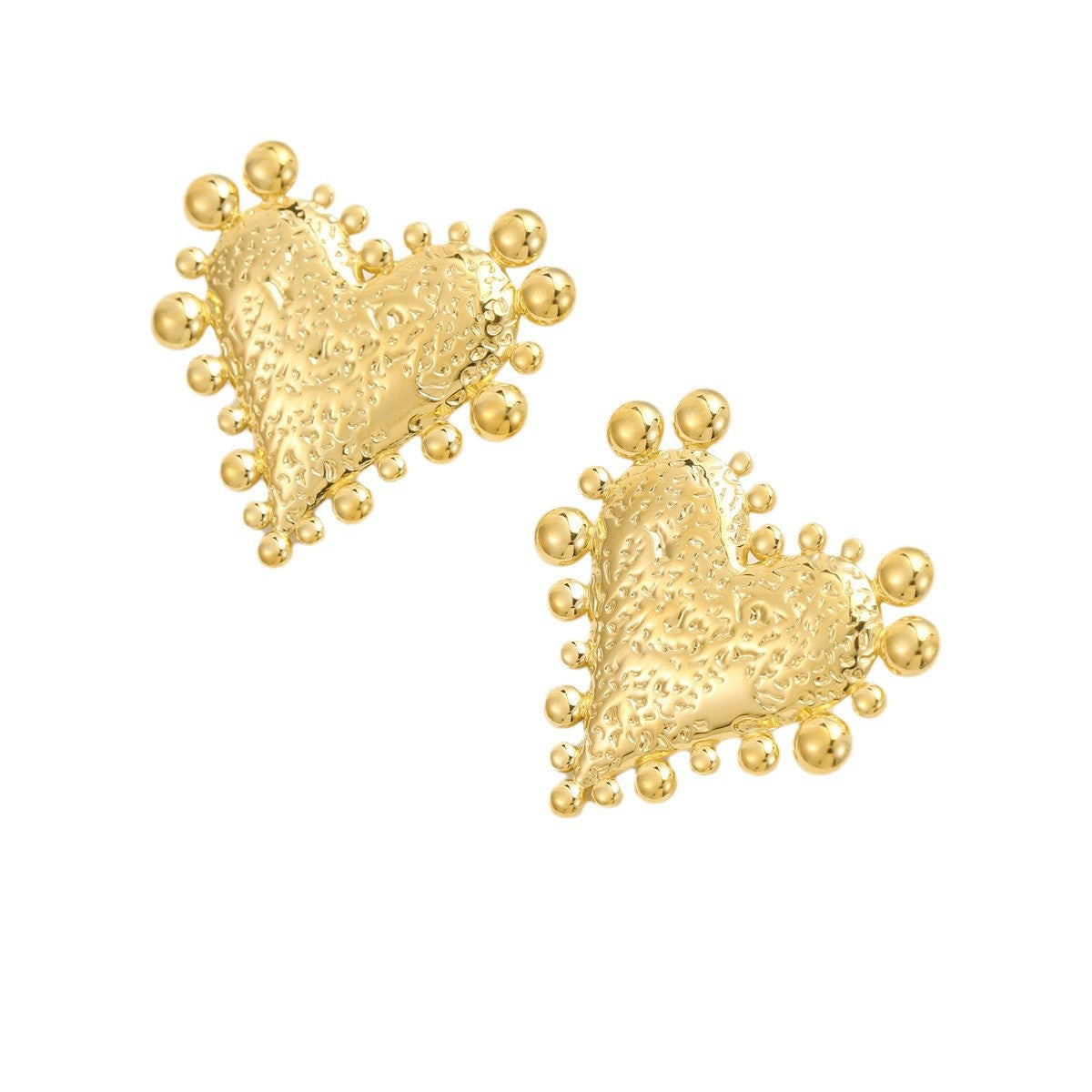 Wholesale  Retro Gold Stainless Steel Earrings Love  Earrings