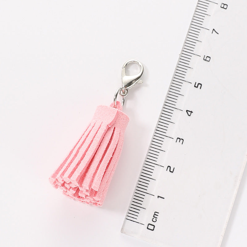 Wholesale Velvet Macaron Tassel Keychain Bags and Pendants ACC-KC-HuiMei008