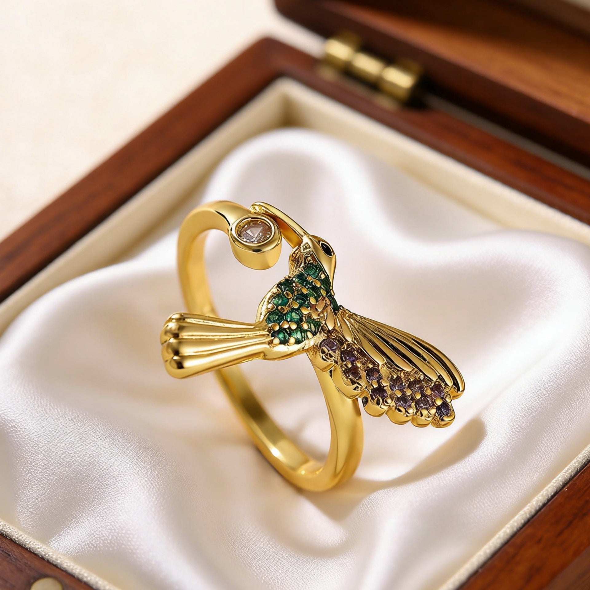 Wholesale Stylish Bird Motif Copper Ring Fashion Accessory for Resale