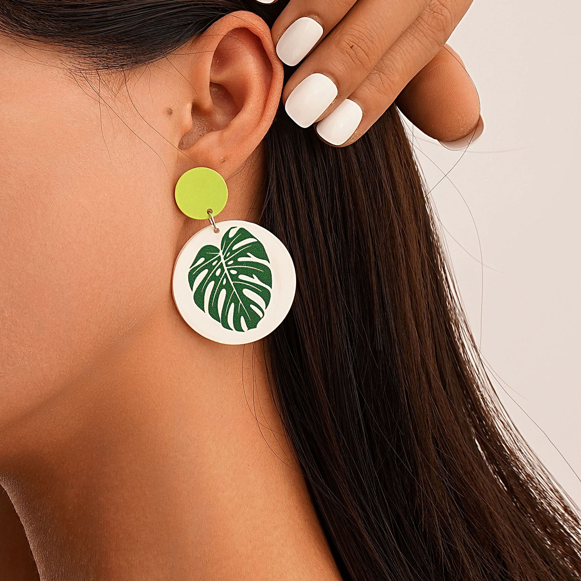 Wholesale Colorful Exaggerated Cartoon Stylish Green Banana Acrylic  Long Earrings