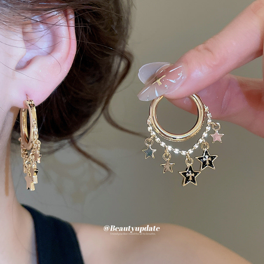 Wholesale Luxury and Sophisticated Star Tassel Chain Earrings