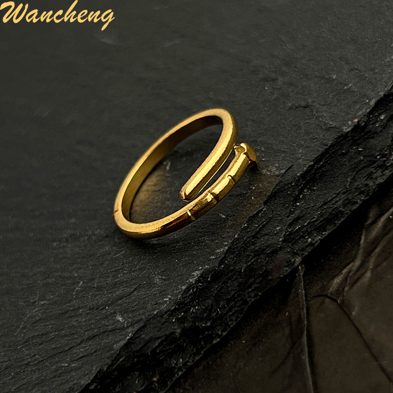 Wholesale Stainless Steel Bent Spike Rings ACC-RS-WanCh001