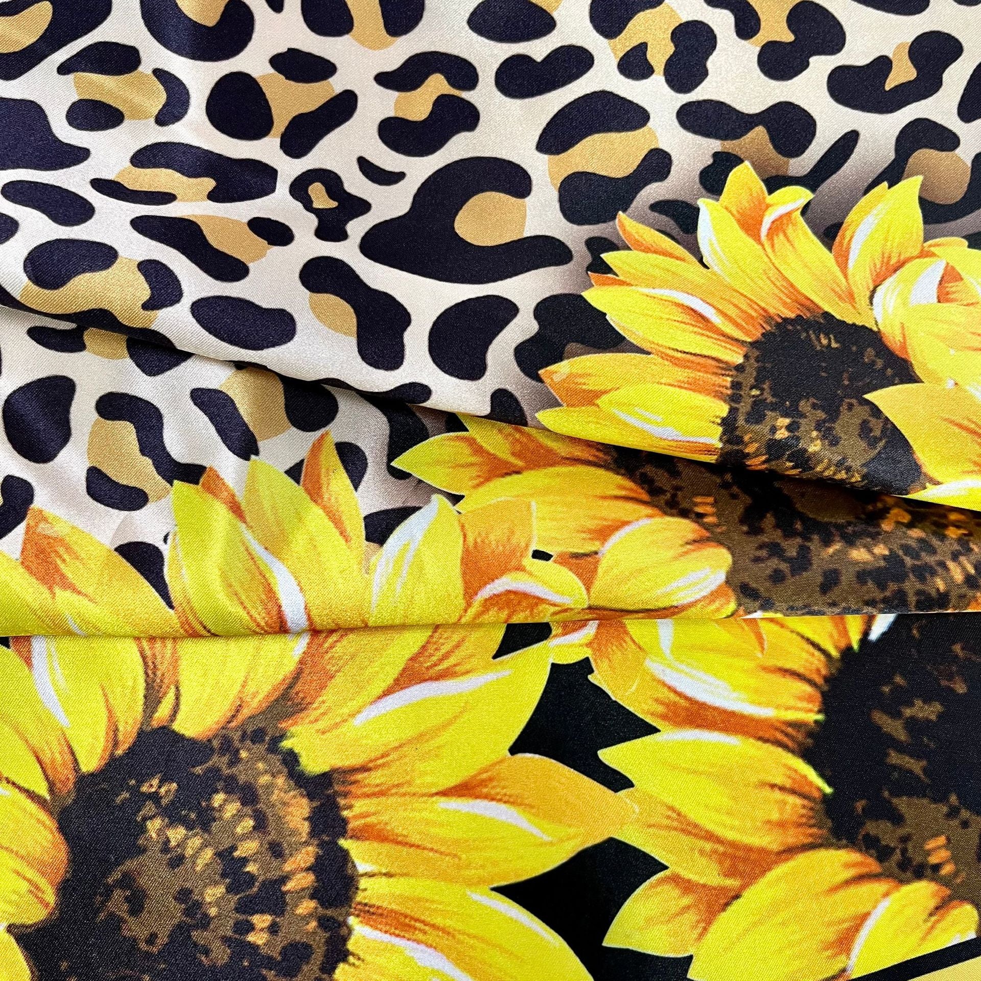 Wholesale sunflower leopard  sunflower  large square scarf