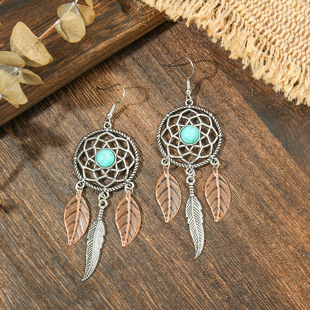 Wholesale Bohemian Retro Alloy Dream Catcher Pendant Necklace Fashion Accessory