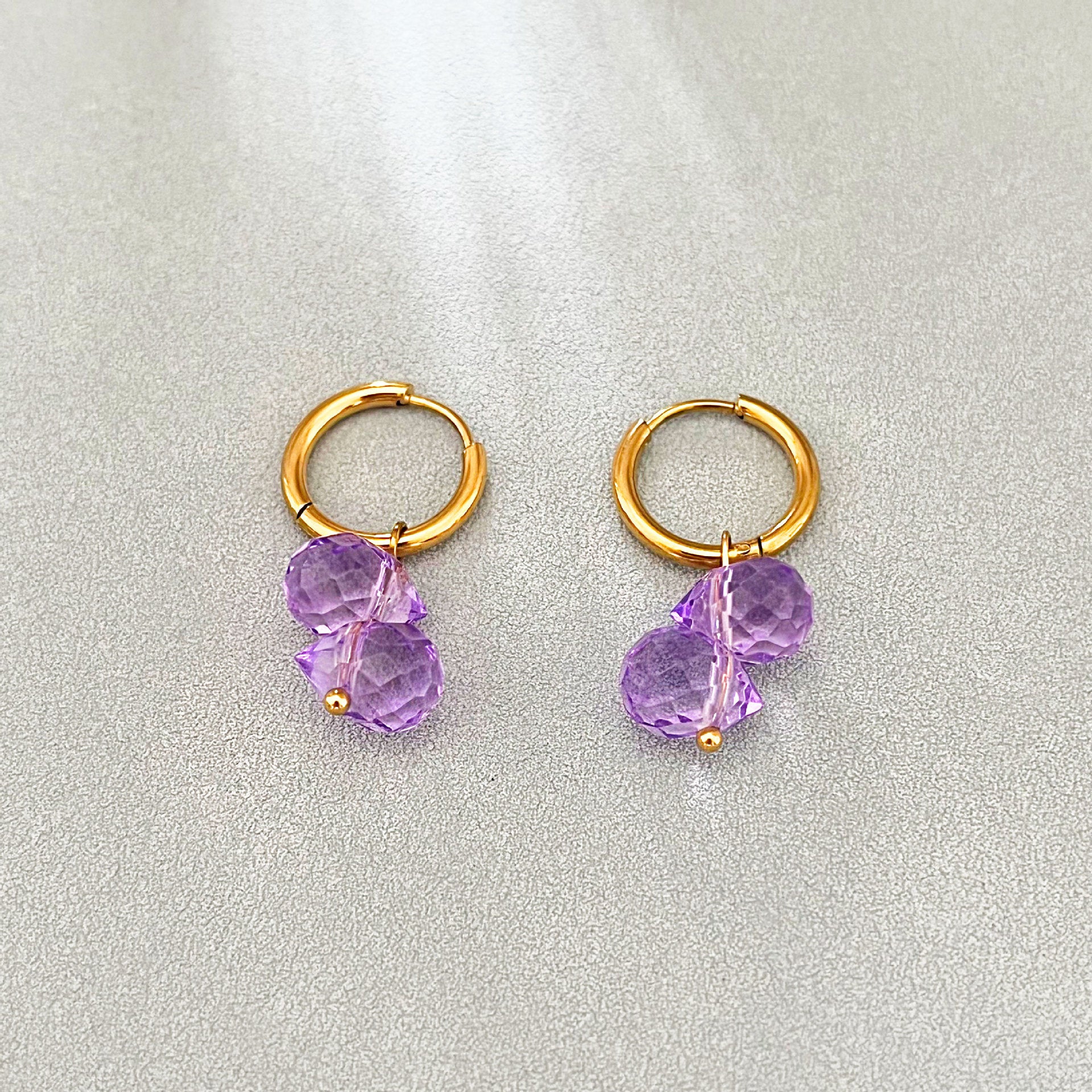 Wholesale  Colorful Crystal Glass Water Drop Bead Earrings