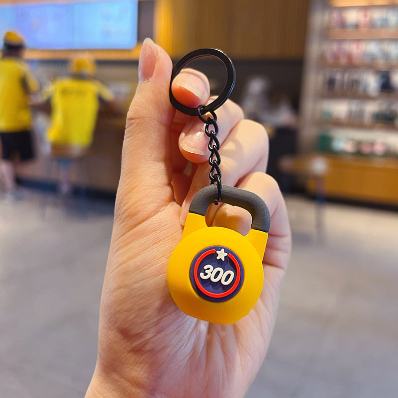 Wholesale PVC Kettlebell Keychain Pendant - Fitness Design,  Couples Gift,  Car Key Accessory,  Boutique Resale