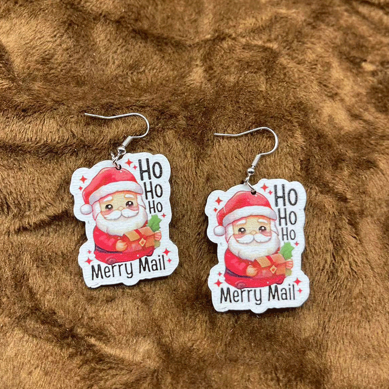 Wholesale Christmas Creative Cute Cartoon Santa Claus Earrings ACC-ES-KangD001
