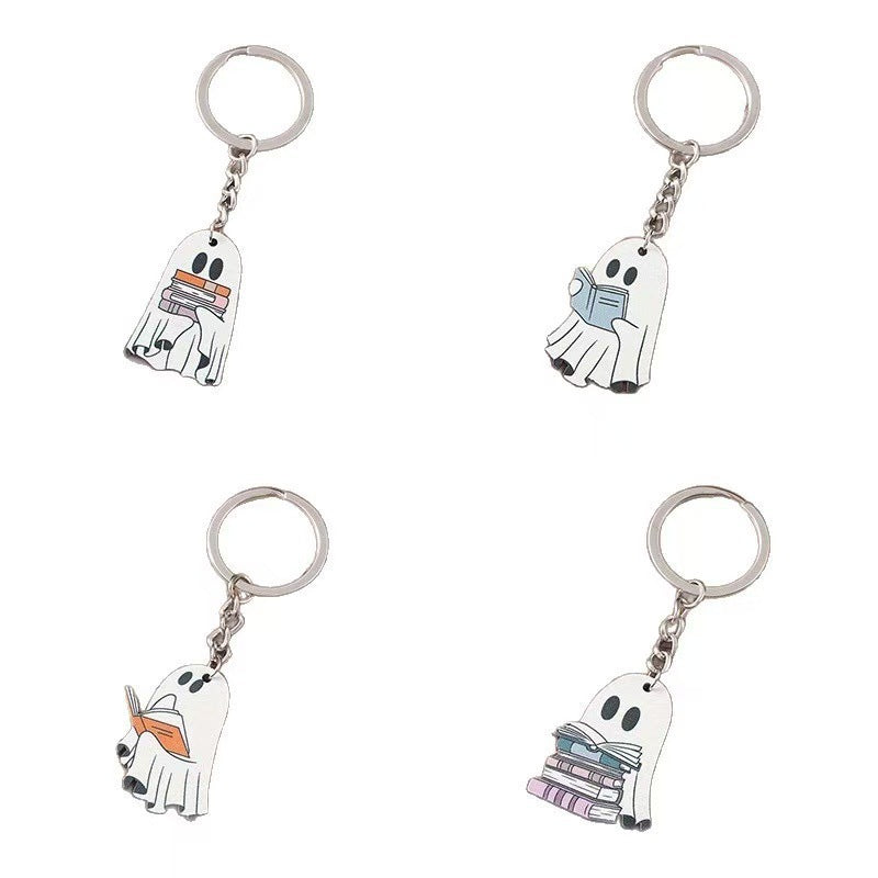 Wholesale Acrylic  Ghost Book Keychain Gift For Book Lovers Resale