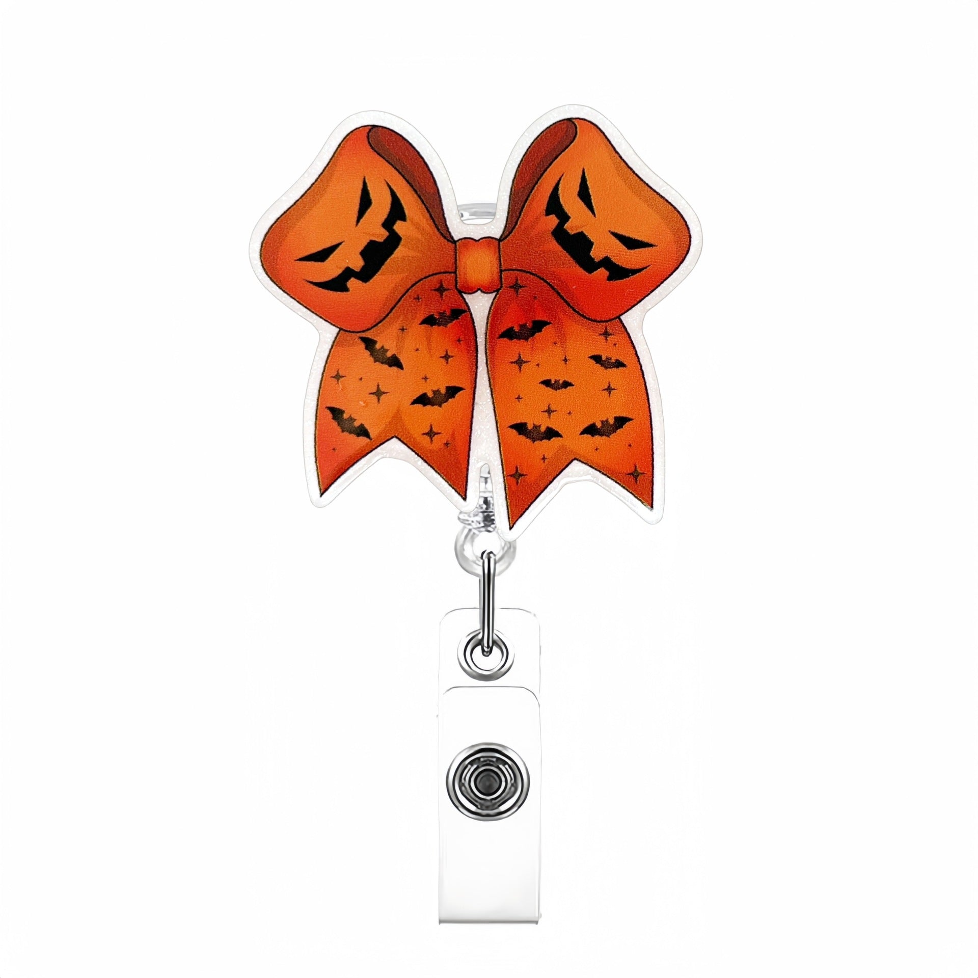 Wholesale Halloween Acrylic Retractable Clip Badge Keychain