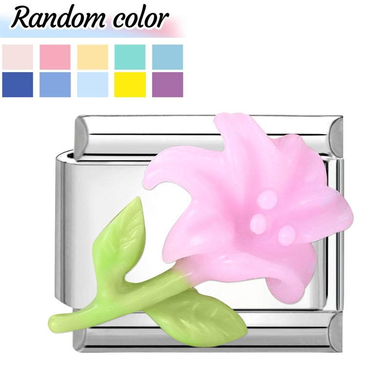 Wholesale Italian Charm Bracelet 9mm DIY Splicing Cute Cartoon Stainless Steel Composable Bracelet