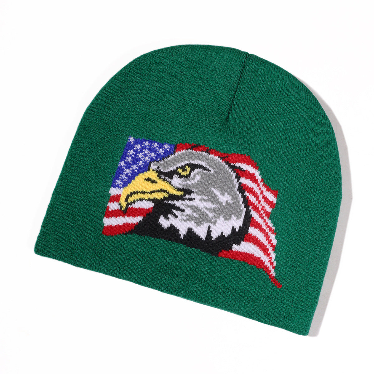 Wholesale White Head Sea Eagle Jacquard Knitted Hat Beanie