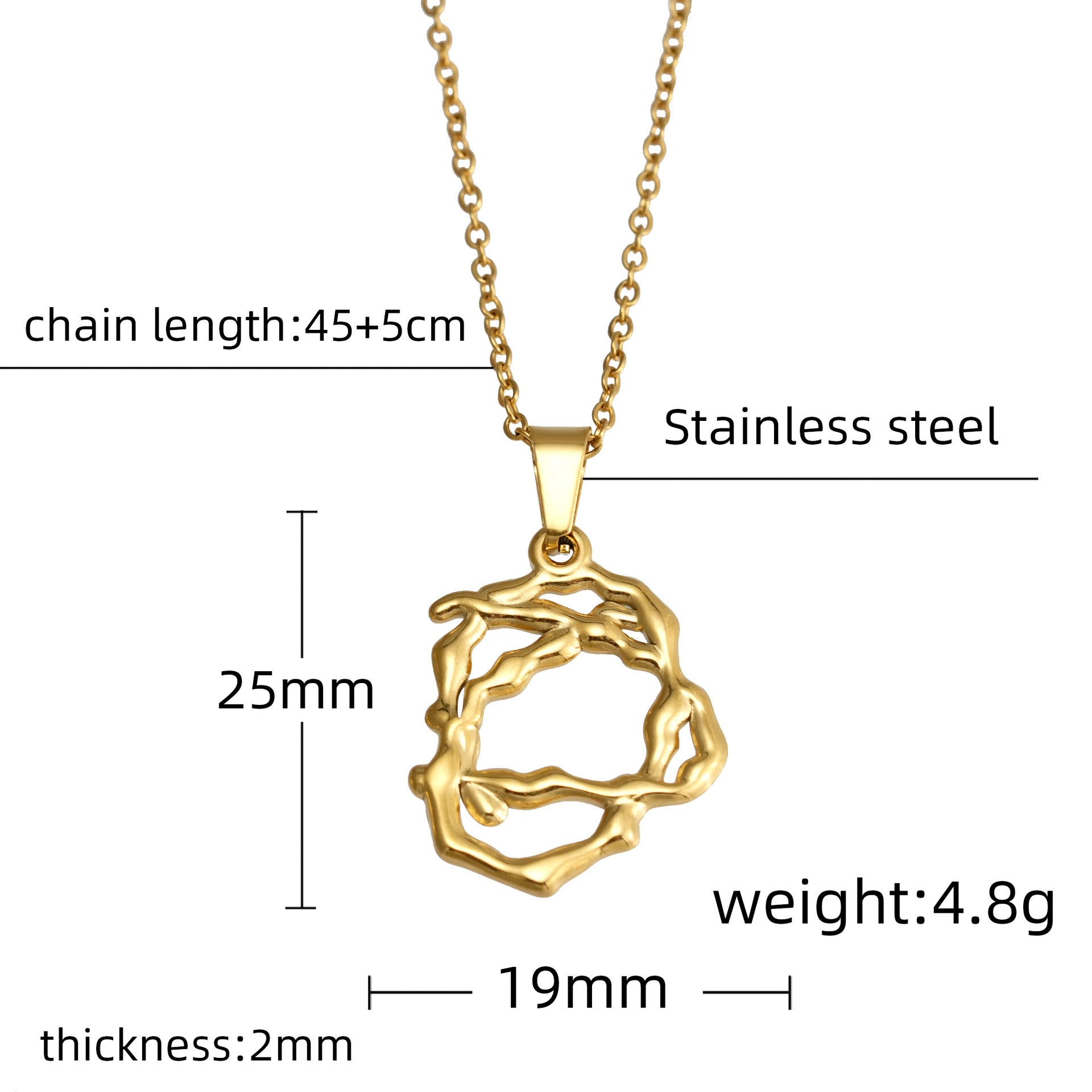 Wholesale exaggerated titanium steel heart necklace