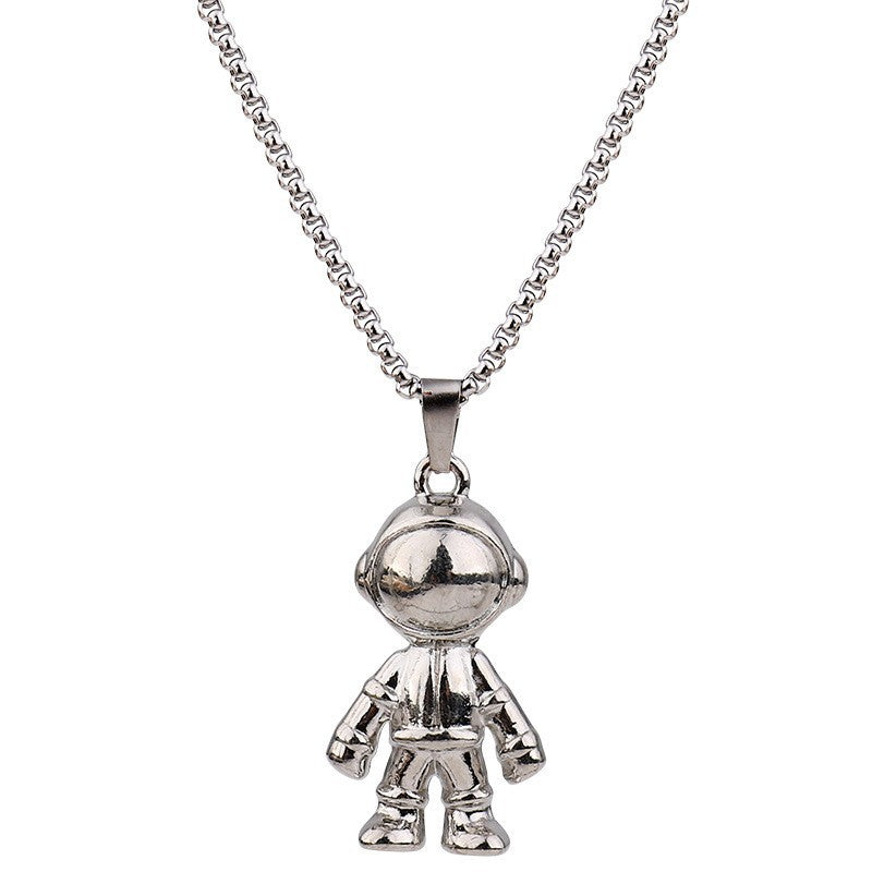 Wholesale Astronaut Spaceman Titanium Steel Necklaces  ACC-NE-Leis010