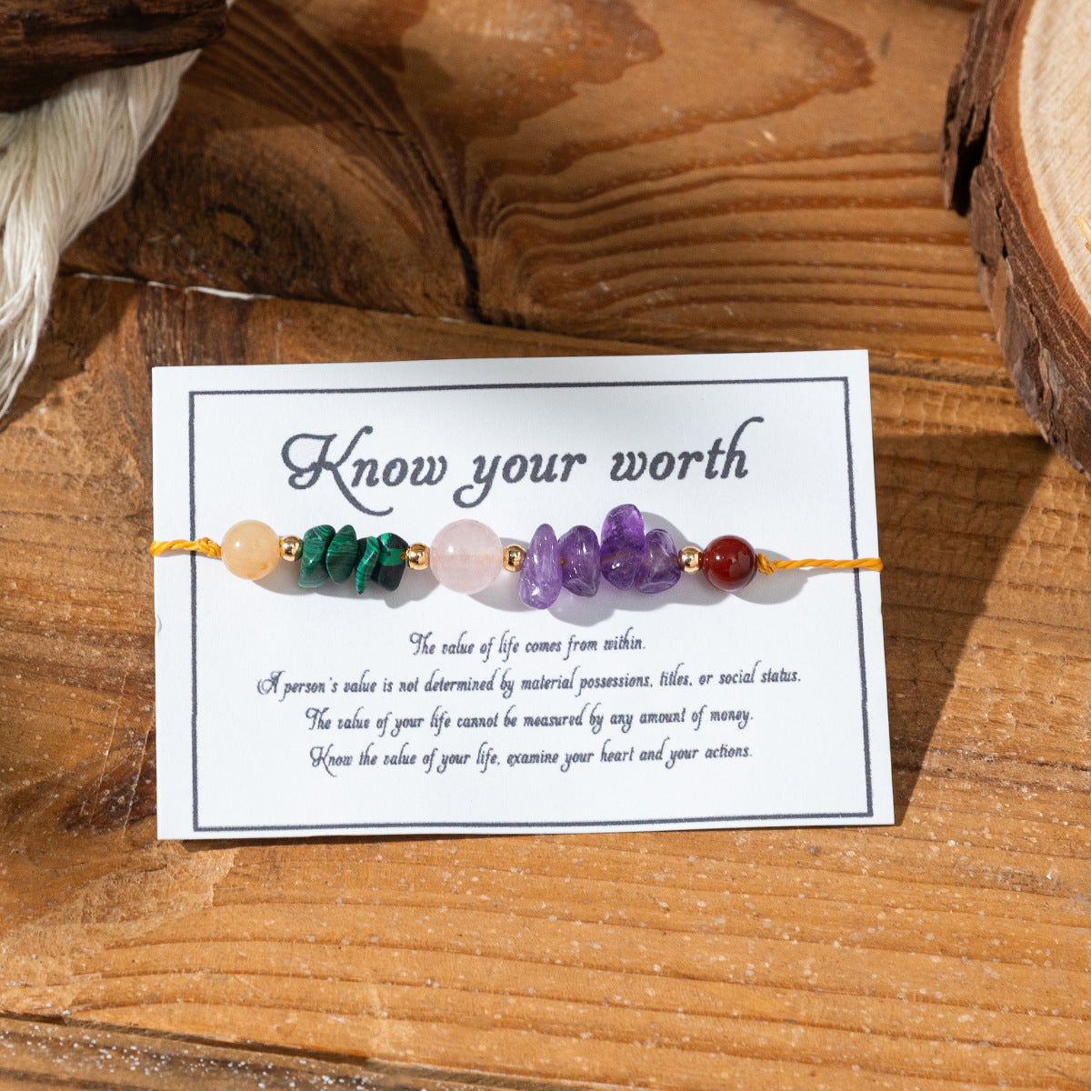 Bracciale portafortuna colorato in pietra naturale all'ingrosso