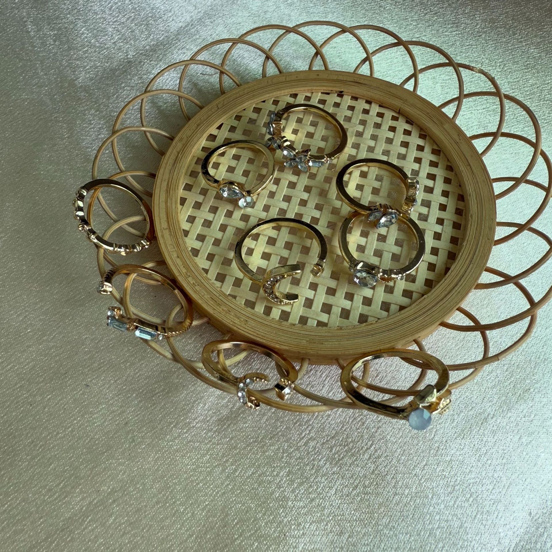 Wholesale Moon Diamond Open Knuckle Ring