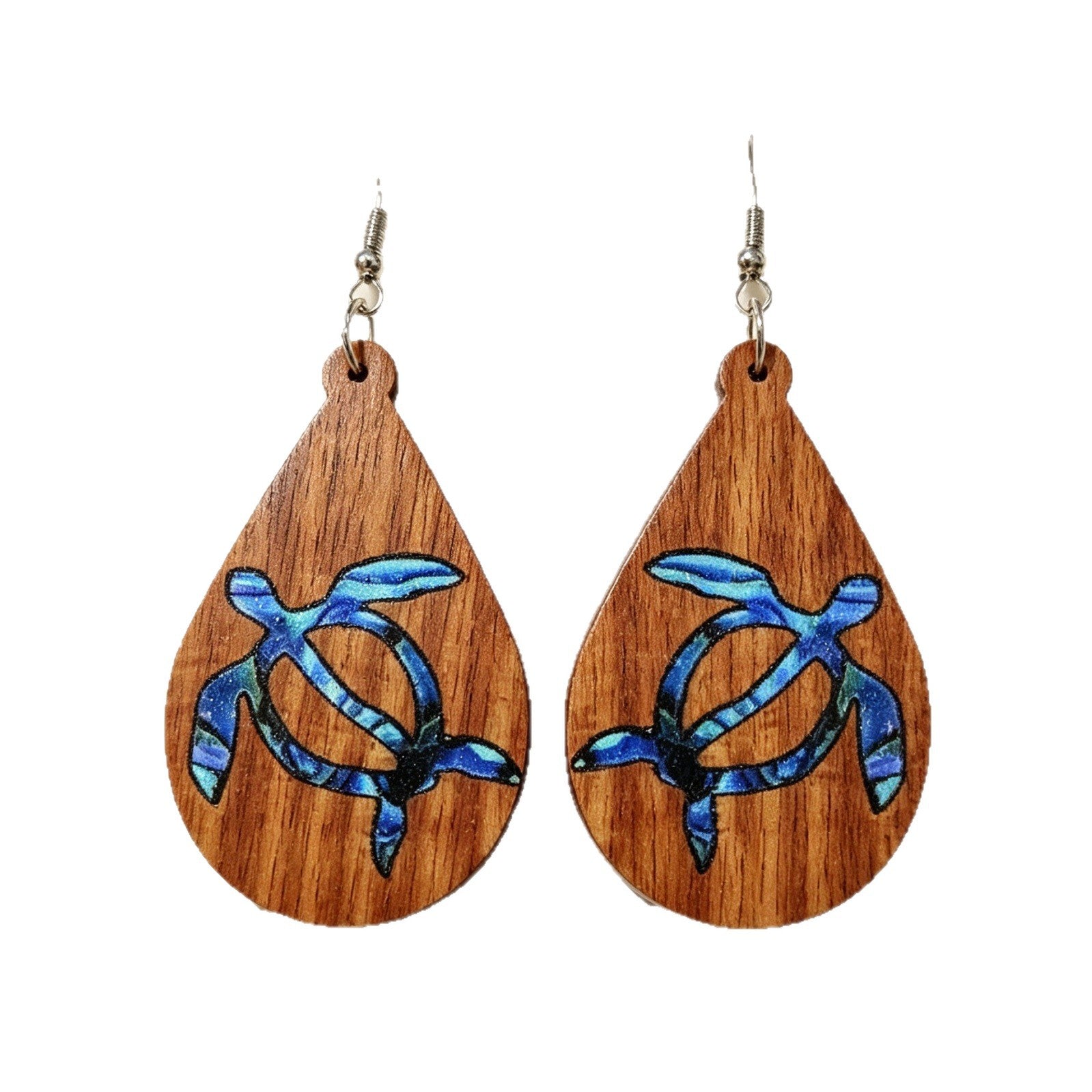 Wholesale Wooden Turtle Earrings Hawaiian Beach Ocean Style Animal Dangle Earrings Fashion Accessory