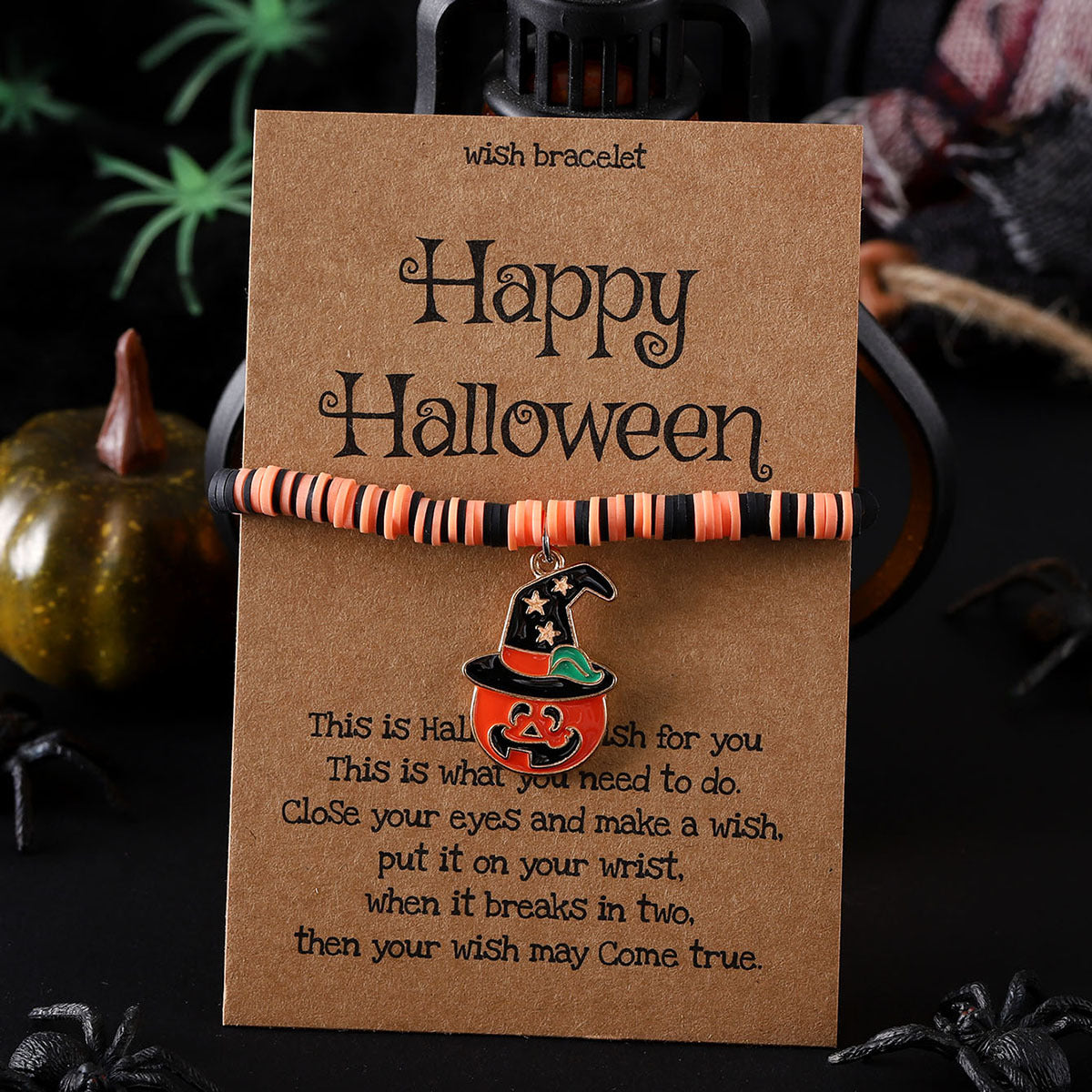 Wholesale  Ghost Pumpkin Skull Pendant Adjustable Bracelet