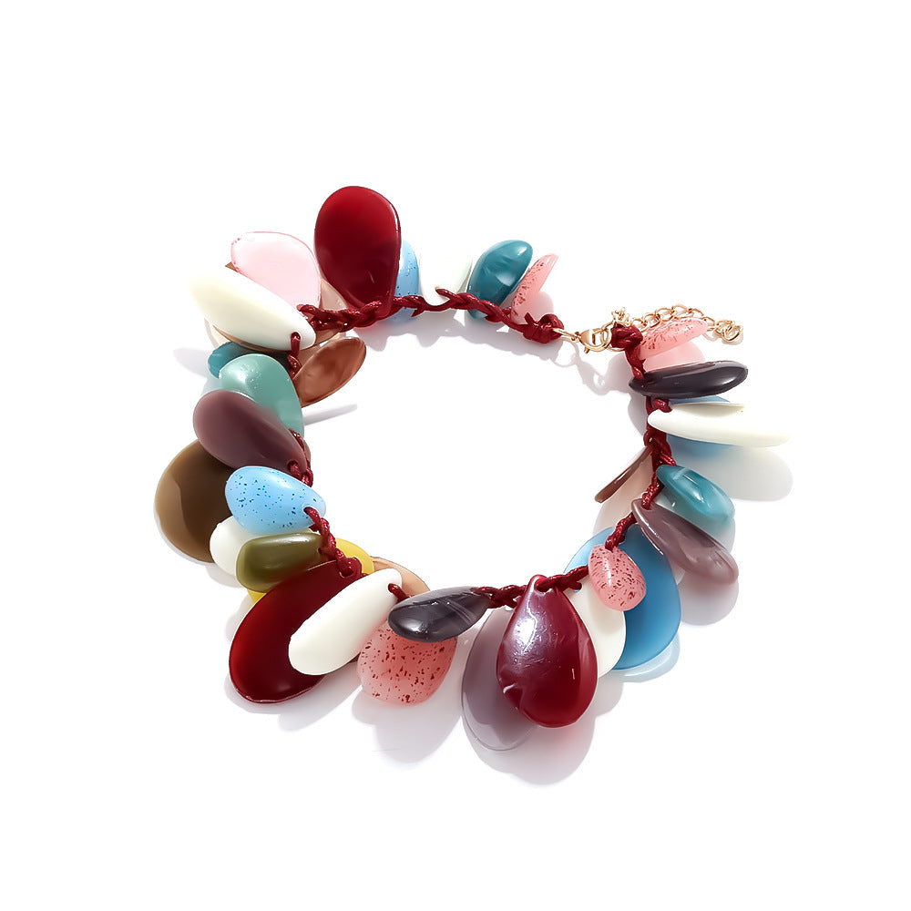 Wholesale Creative Irregular Geometric Jelly Resin Necklace