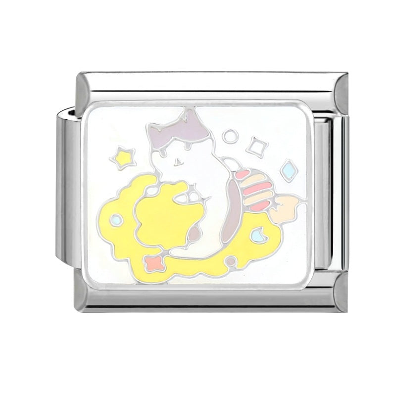 Großhandel italienisches Charmearmband 9mm DIY Spleißen süßer kreativer Anhänger Titanium Stahl komponierbares Armband