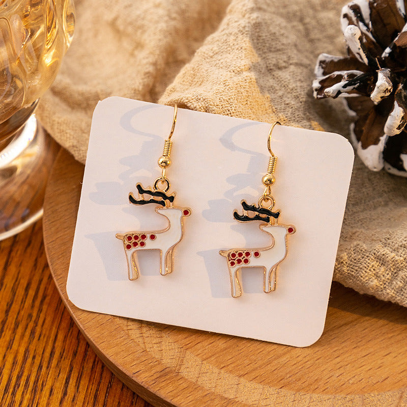 Wholesale Christmas Santa Claus Snowflake Earrings ACC-ES-MDD047
