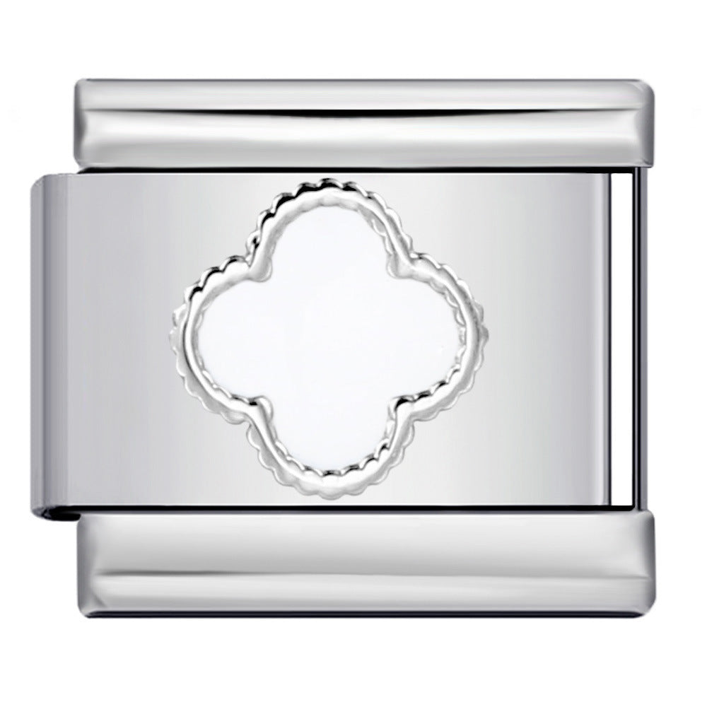 Wholesale  Italian module Colorful oil dripping bracelet stainless steel