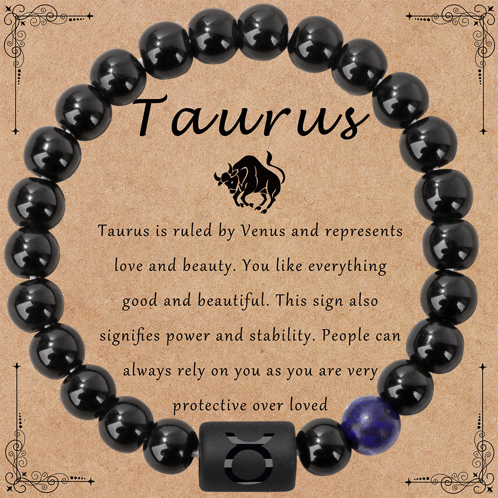 Wholesale Vintage Zodiac Sign Bracelet Natural Stone Bracelet ACC-BT-GEB001