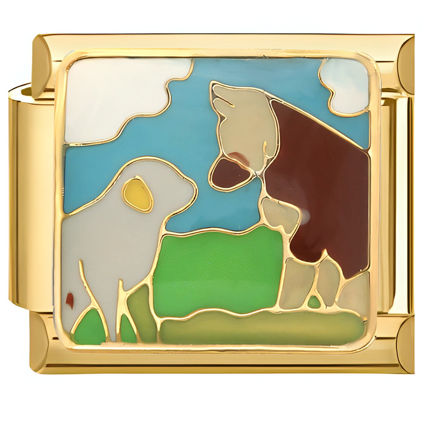 Wholesale Italian Charm Bracelet 9mm DIY Splicing Creative Digital Stainless Steel Composable Bracelet