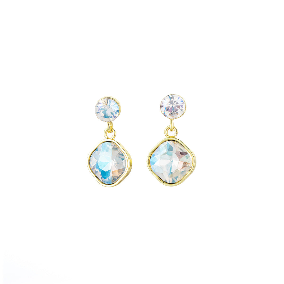 Wholesale Light Luxury Style Blue Fantasy Vermiculite Earrings ACC-ES-MDD059