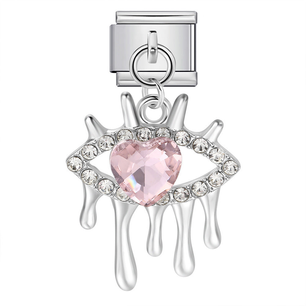 Wholesale 5pcs  Italian Charm Bracelet 9mm DIY  cute hookCreative Stainless Steel Composable Bracelet