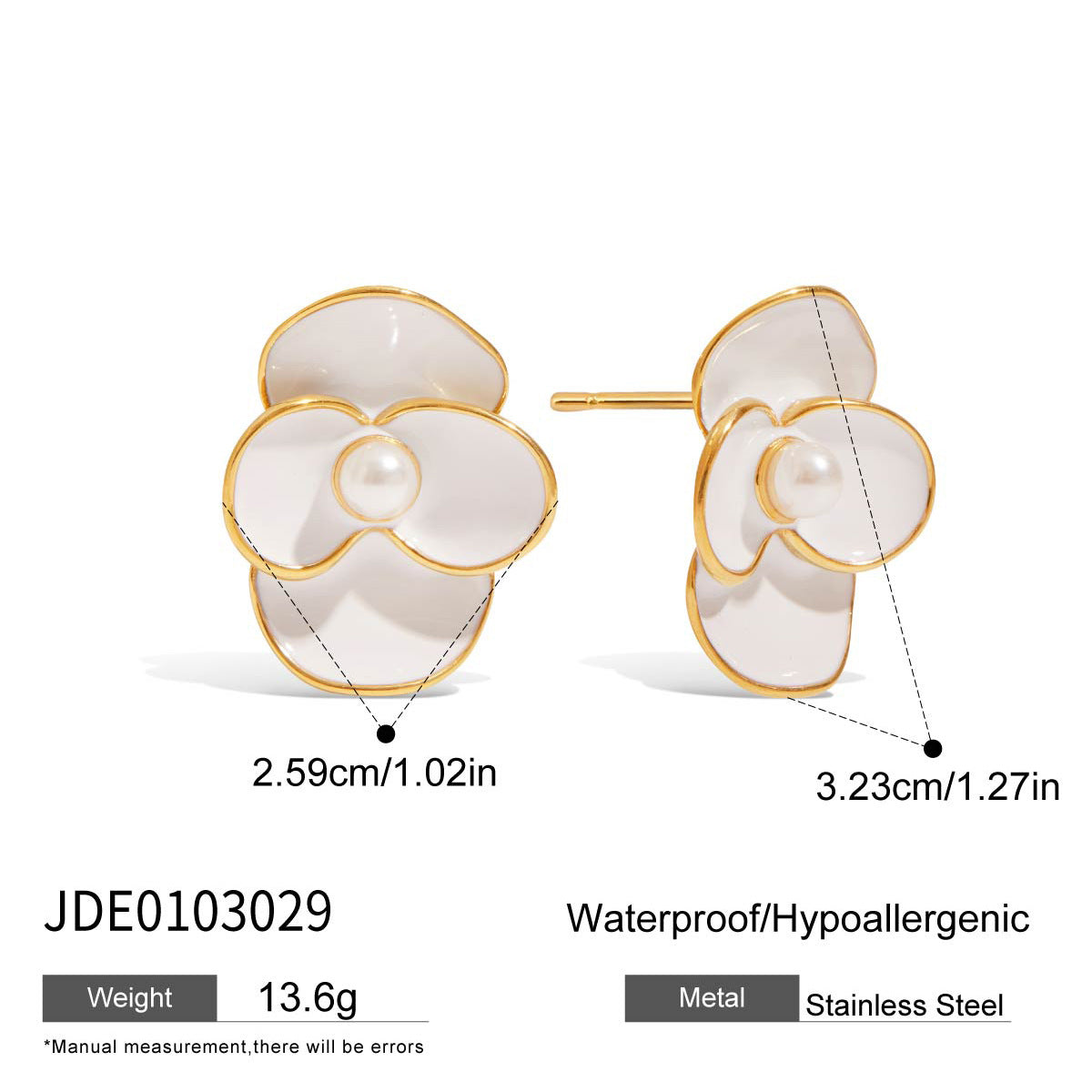 Wholesale  Stainless Steel Oil Drop Flower Earrings