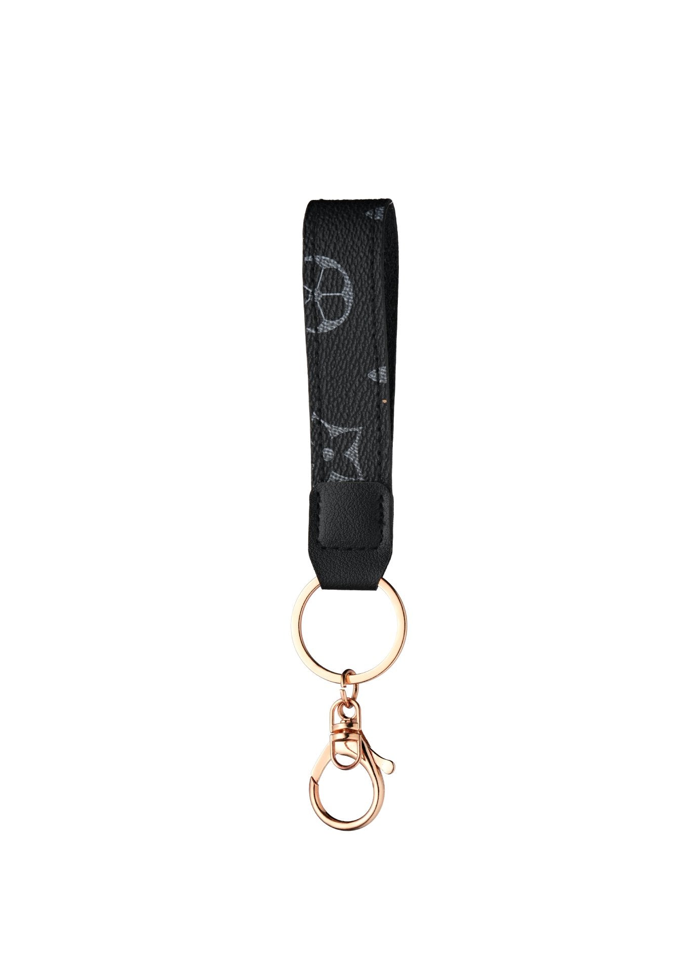 Wholesale Modern Leather Key Chain Pendant with Plant Floral Pattern,  Buckle,  Boutique Car Key Accessory for Resale