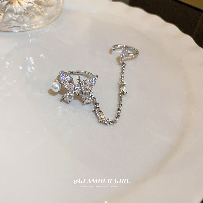 Wholesale Pearl Zircon Love Bow Ring ACC-RS-TuoYa001