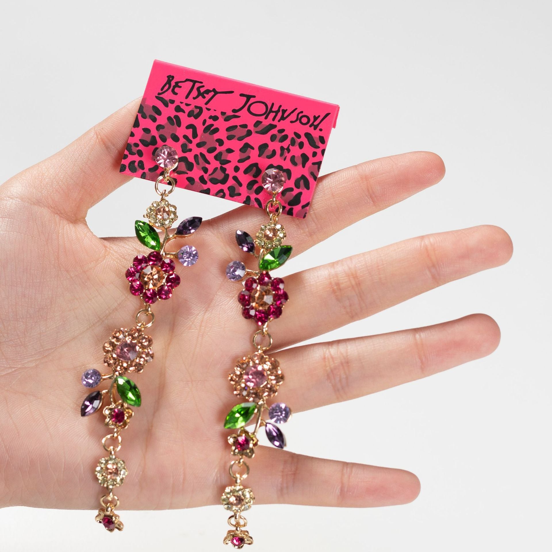 Wholesale Alloy Flower Tassel Earrings