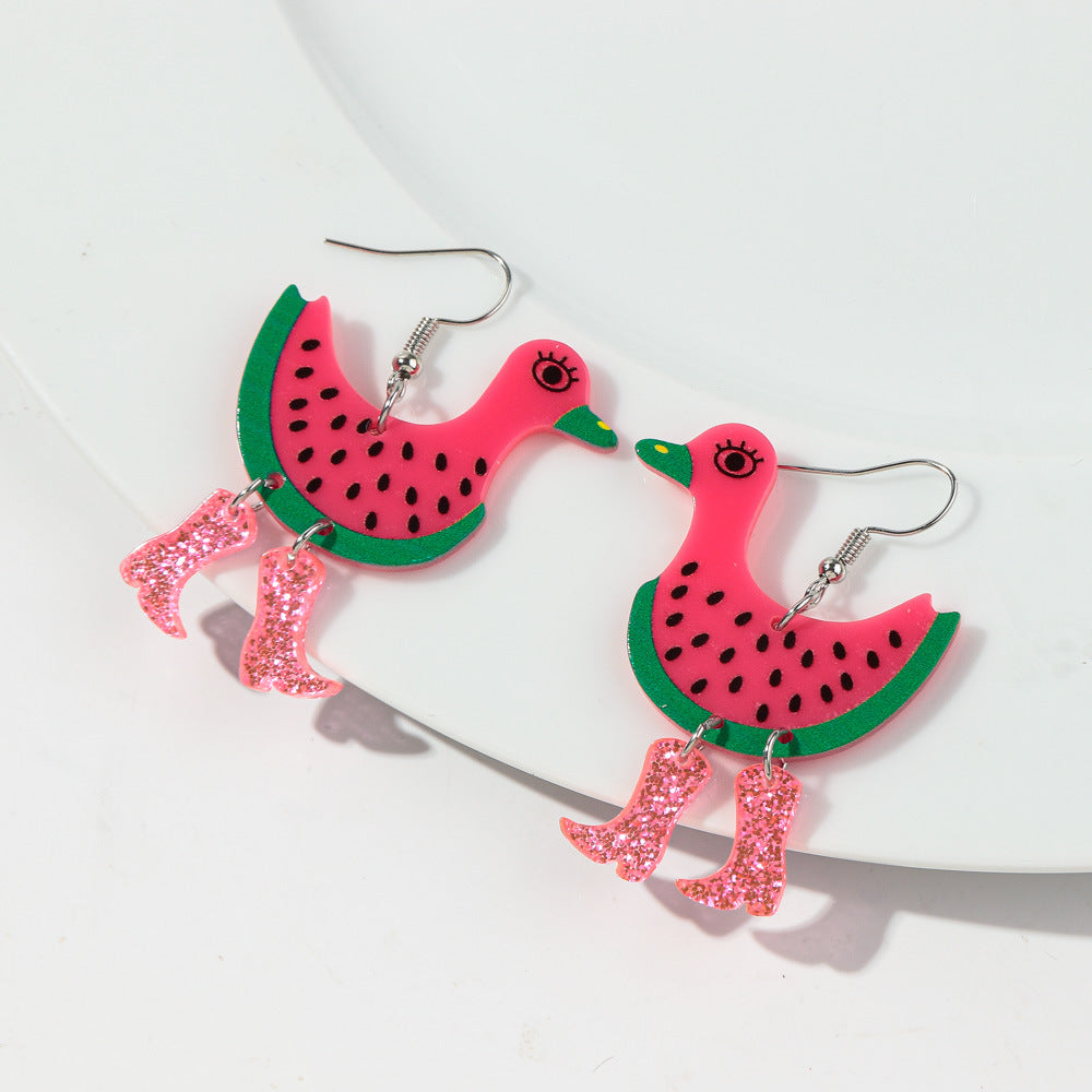 Wholesale Acrylic Cat Earrings Funny Design Party Jewelry Accessory Gift