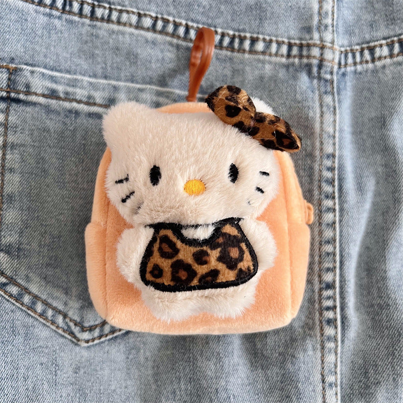 Wholesale Cute Cartoon Leopard Print Plush Coin Purse Keychains ACCVIP