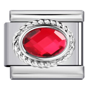 Wholesale italian 12 birthstone module bracelet stainless steel welding color zircon DIY Charms