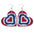 Wholesale  Independence Day leather earrings