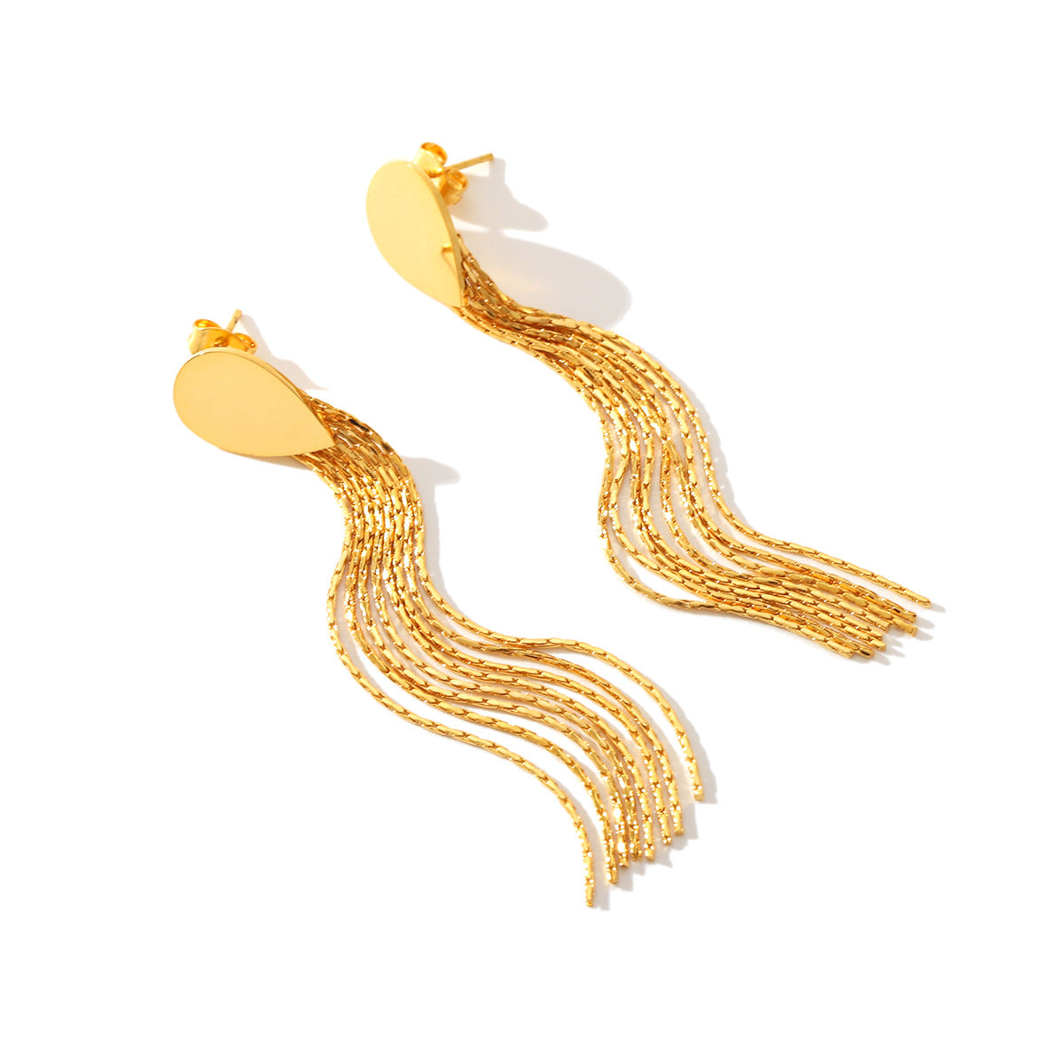 Wholesale  stainless steel tassel earrings water drop earrings