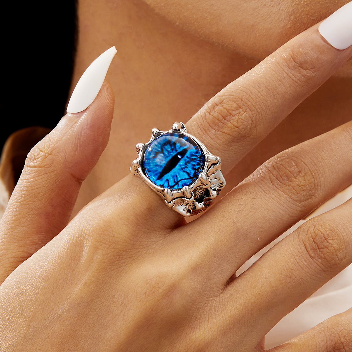 Wholesale Demon Claw Demon Eye Blue Ring