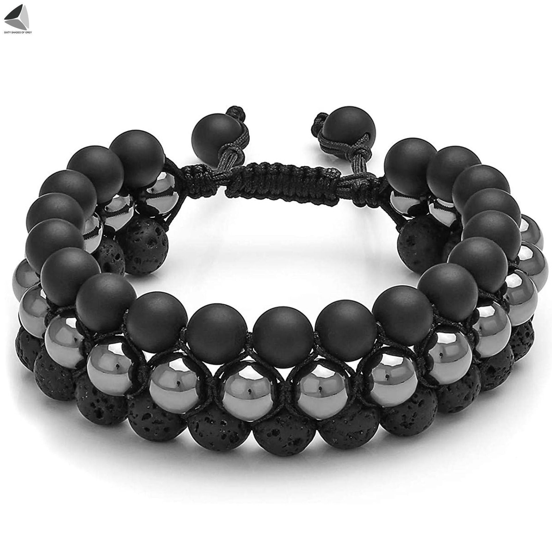 Wholesale Natural Tiger Eye &  Hematite Double Row Bracelet,  Handmade Unisex Everyday Gift Jewelry