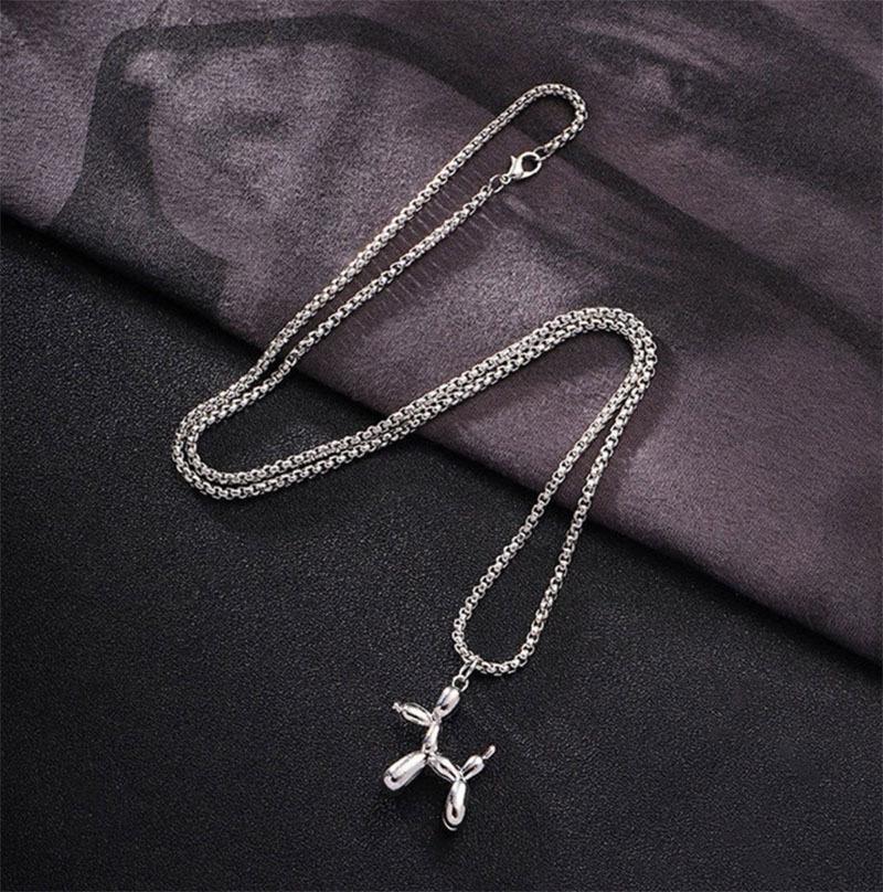 Wholesale balloon three-dimensional dog animal pendant necklace