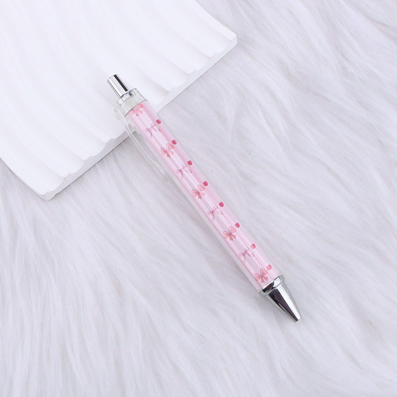Wholesale Pink Bow Heart Roll Paper Ballpoint Pen