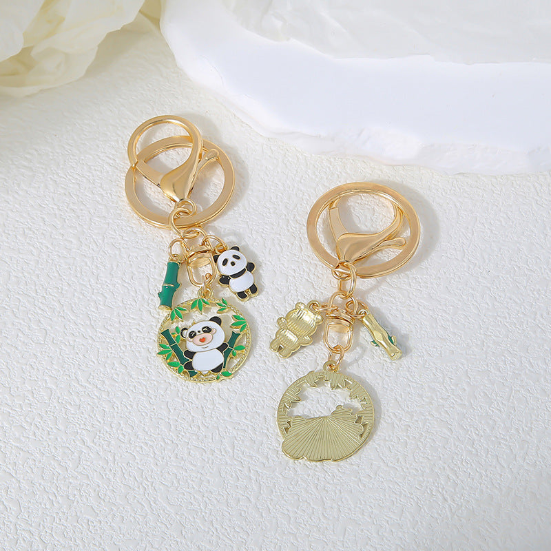 Wholesale  Panda  Cute Cute Cute Cartoon Metal Keychain