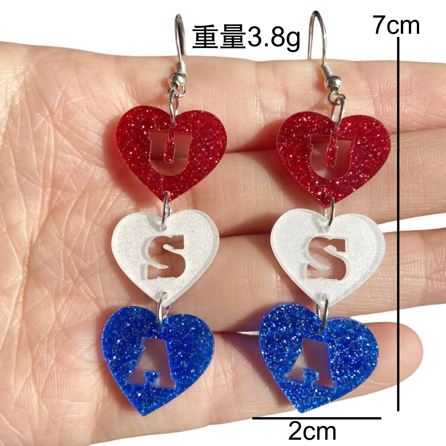 Wholesale  United States Independence Day acrylic earrings