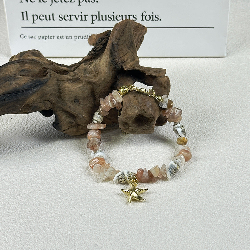 Wholesale  natural crystal irregular gravel bracelet